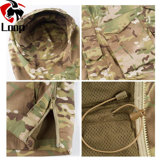 Winter Outdoor Men′ S Tactical Trench Coat Camouflage Jacket