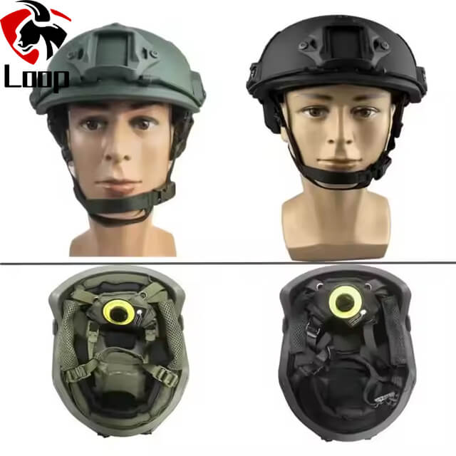 Black Green Coyote PE Kevlar Helmet with Wendy Suspension For Military Helmet