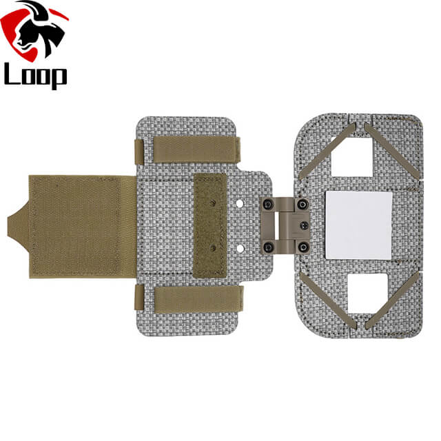 Outdoors Fold Mobile Phone Storage Bag Lightweight Design MOLLE Mount Woolen Fabric Navigation Support Kit Tactical Navigation Panel