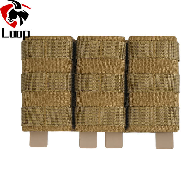 1000D Built In Splint 5.56 Adaptation MOLLE Tactics Three Chamber Clip Attached Tandem Bag