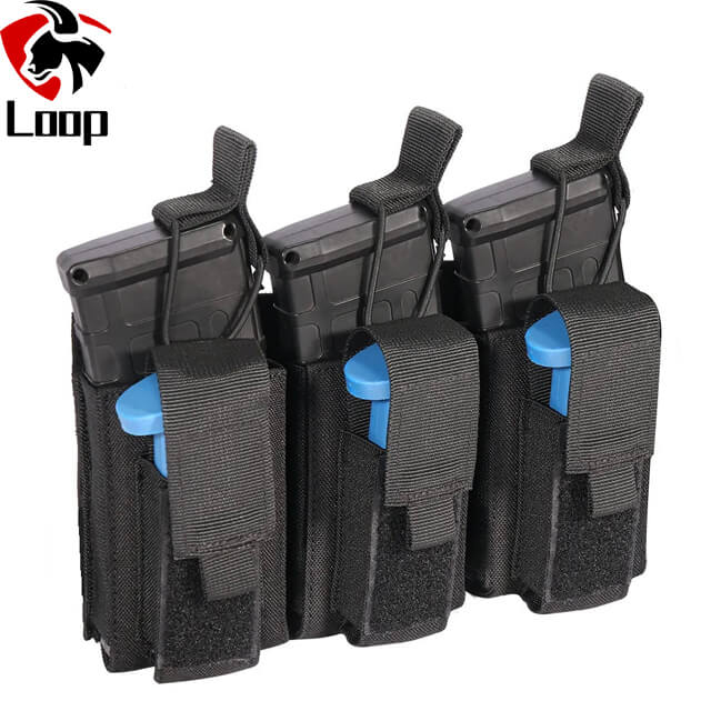 Nylon Molle Three Chamber Magazine Pouch Other Police Hunting