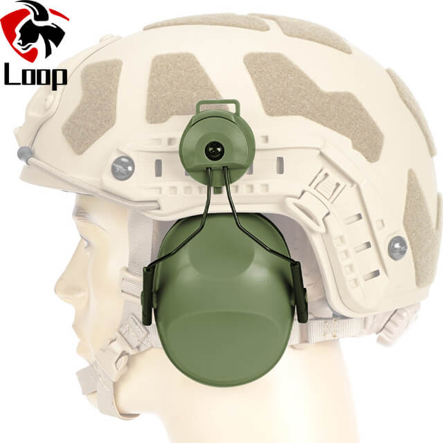 Cow Horn Headphone Stand Protection Fit for FAST Helmet Noise Reduction Professional IPSC Tactical Headphones