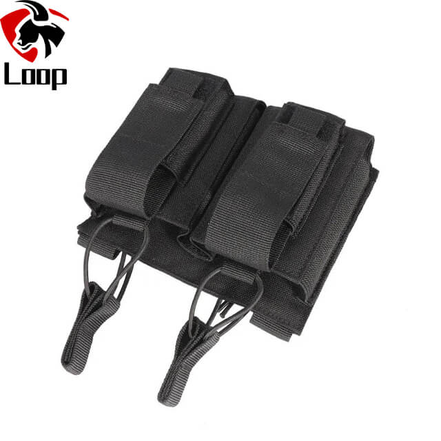 Nylon Molle Double Pistol Mag Pouch Other Police Hunting Military AK Mag Holder Tactical