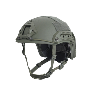 Green With Night Vision Light Level 3a Aramid Lightweight Ballistic Helmet For Sale