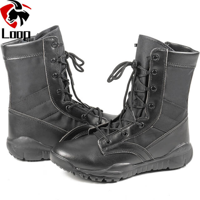 Leather Skin Wear Resistant Hiking Anti-slip Brown Tactical Boots