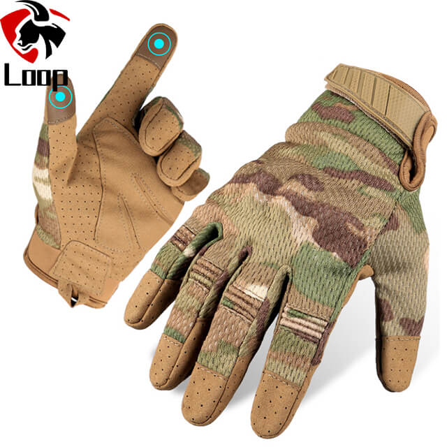 Nylon Fabric Anti-collision Tactical Gloves With Touchscreen Function