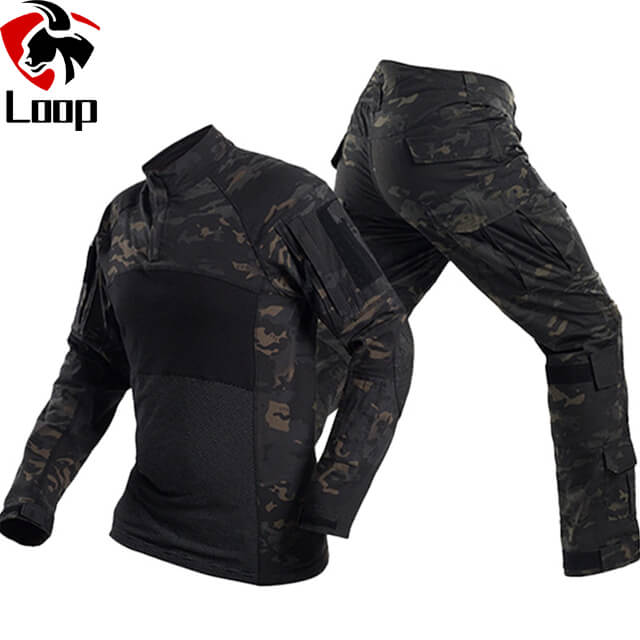 Three Generations of Long-Sleeved Flame-Resistant Operational Gear Outdoor Training Camouflage Tactical Training Suits