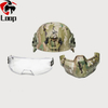 Night Vision Mandible Goggles Ballistic Helmet With Face Shield