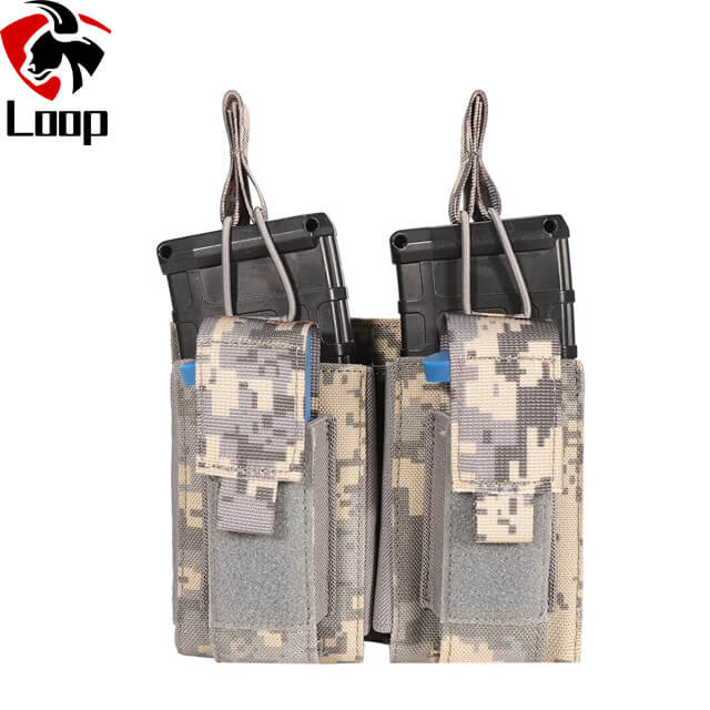 Nylon Molle Double Pistol Mag Pouch Other Police Hunting Military AK Mag Holder Tactical