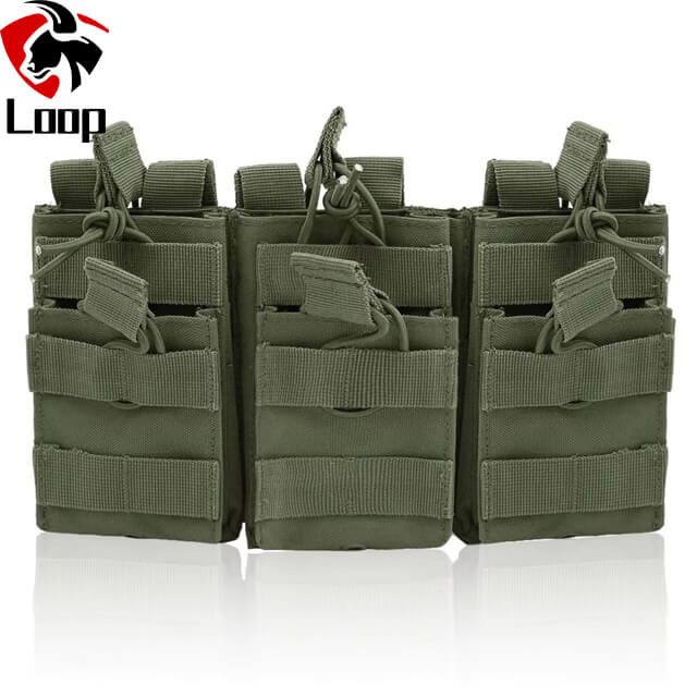 Molle Hunting 600D Nylon Three Chamber Vest กระเป๋าอุปกรณ์เสริม