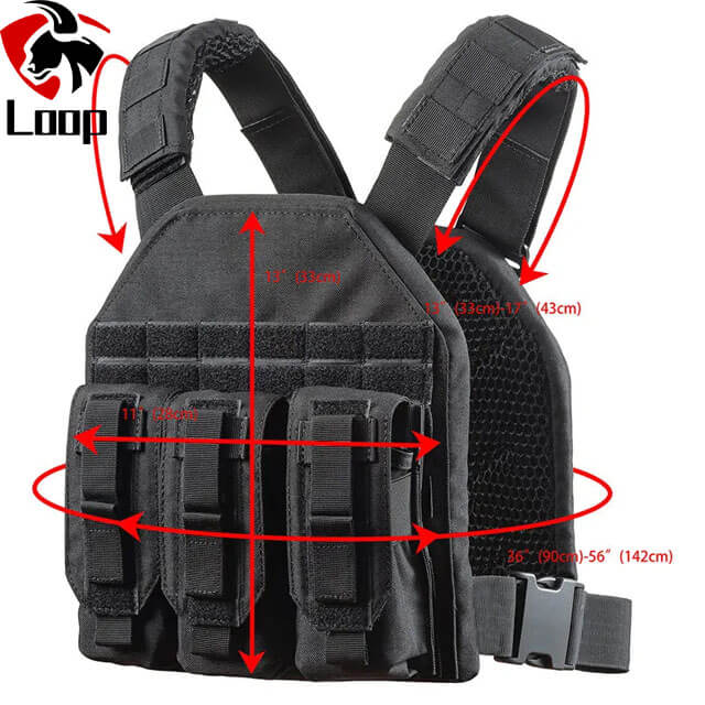 Lightest Military Vest Black Tactical Molle Rapid Ballistic Vest