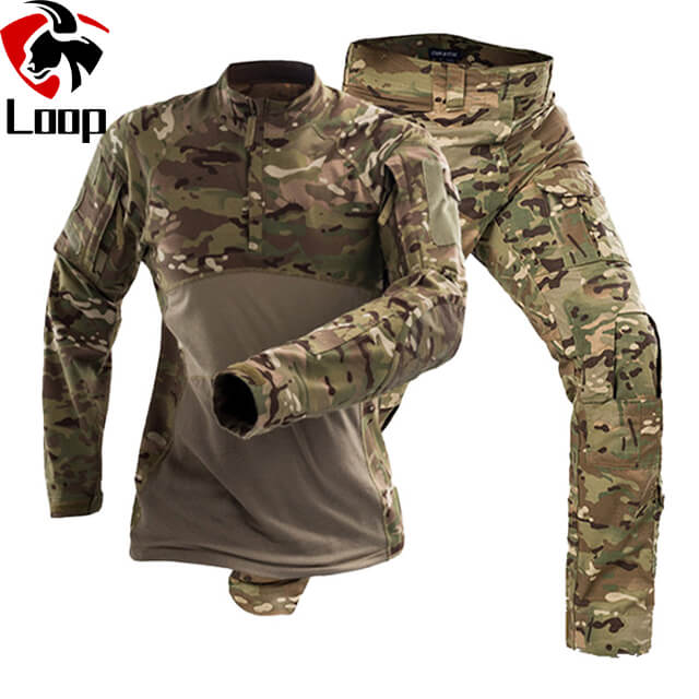 Three Generations of Long-Sleeved Flame-Resistant Operational Gear Outdoor Training Camouflage Tactical Training Suits