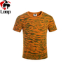 Camouflage Customized Summer Cotton Polyester Blend Breathable Round Neck Loose Short Sleeved Shirt Physical Fitness Training Suit