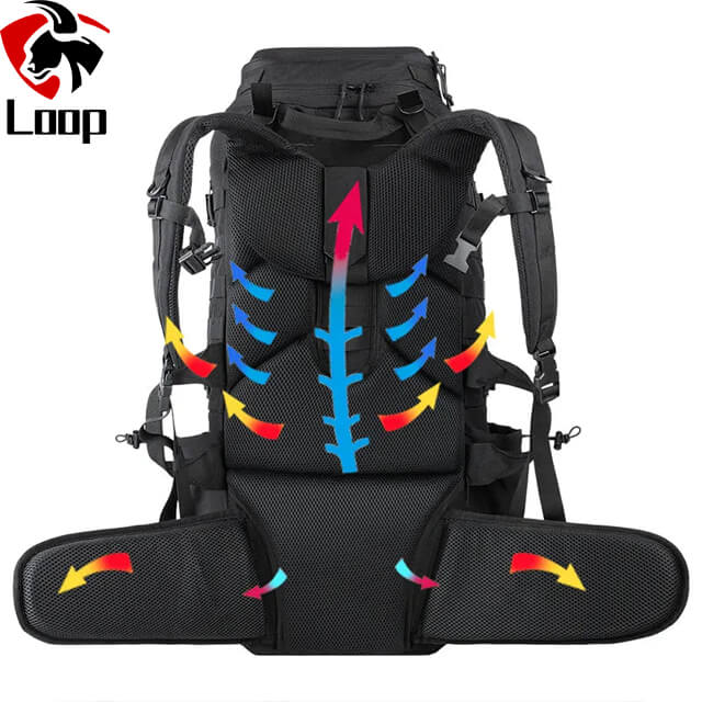 Tactical Backpack Camping Riding Hiking Bag 65L