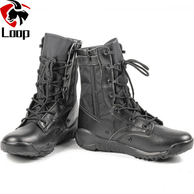 Leather Skin Wear Resistant Hiking Anti-slip Brown Tactical Boots