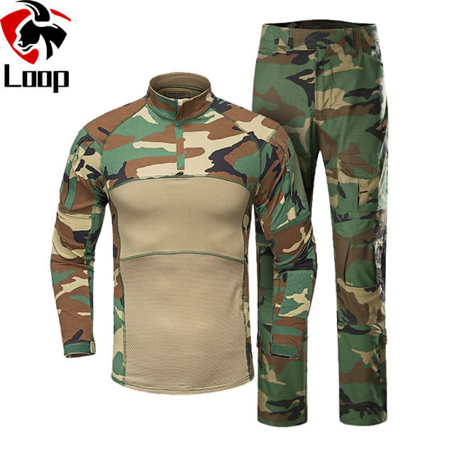 Three Generations of Long-Sleeved Flame-Resistant Operational Gear Outdoor Training Camouflage Tactical Training Suits