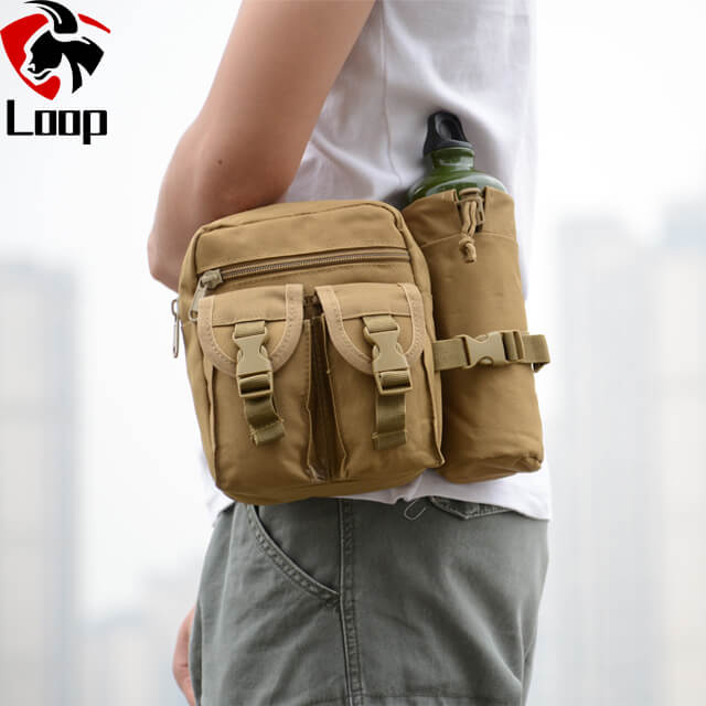 Tactical Waist Bag Military Fanny Pack Waterproof Utility Belt with Water Bottle Holder