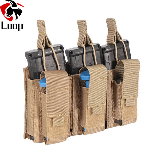 Nylon Molle Three Chamber Magazine Pouch Other Police Hunting