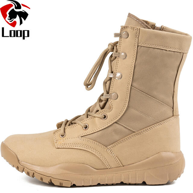Leather Skin Wear Resistant Hiking Anti-slip Brown Tactical Boots