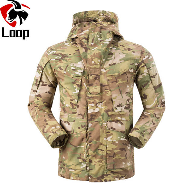 Winter Outdoor Men′ S Tactical Trench Coat Camouflage Jacket