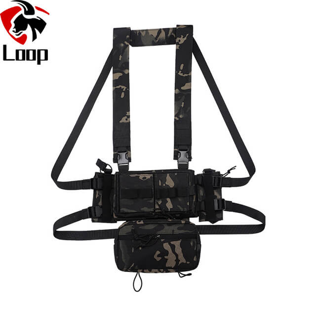 Removable Abdominal Support Vest 1000D Nylon Lightweight Breathable Wargame Tactical Vest Bag