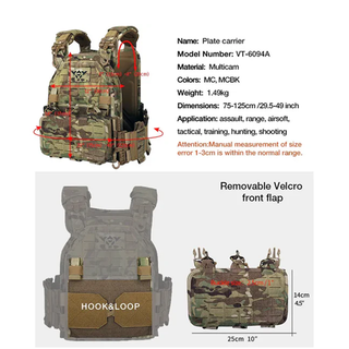 1000D Nylon Fabric Quick Release Adjustable Tactical Vest For Civil Use