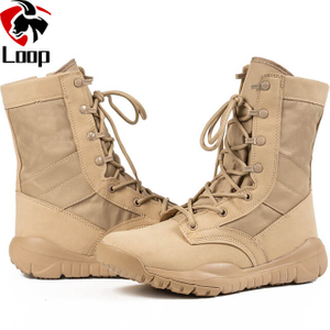Leather Skin Wear Resistant Hiking Anti-slip Brown Tactical Boots