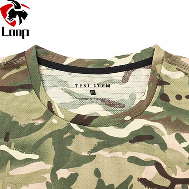 Military Combat MultiCamo Round Neck T Shirt
