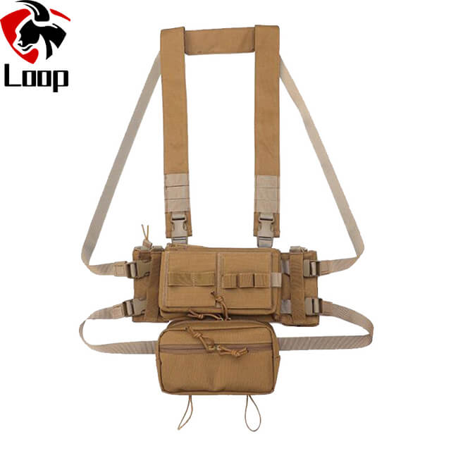 Removable Abdominal Support Vest 1000D Nylon Lightweight Breathable Wargame Tactical Vest Bag