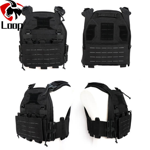 New Design Laser Cut Protection Army IIIA Police Black Tactical Bulletproof Vest