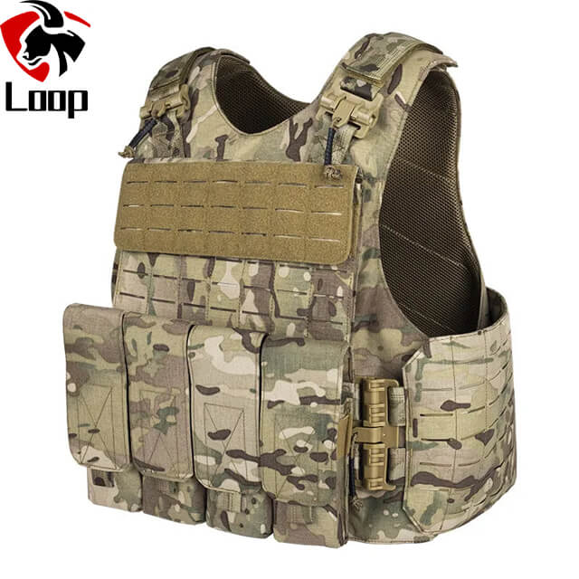 Camouflage Nylon Chaleco Tactico Combat MOLLE Plate Carrier Tactical Vest