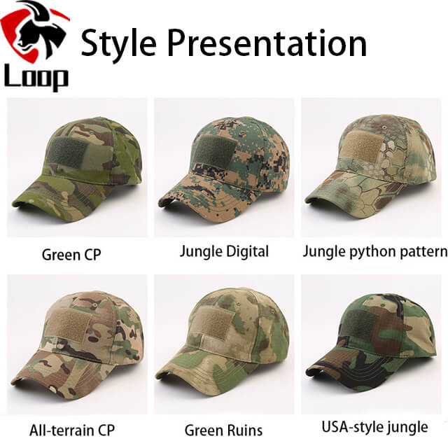 Military Enthusiast Tactical Camouflage Baseball Cap Velcro Breathable Sunshade Peaked Cap