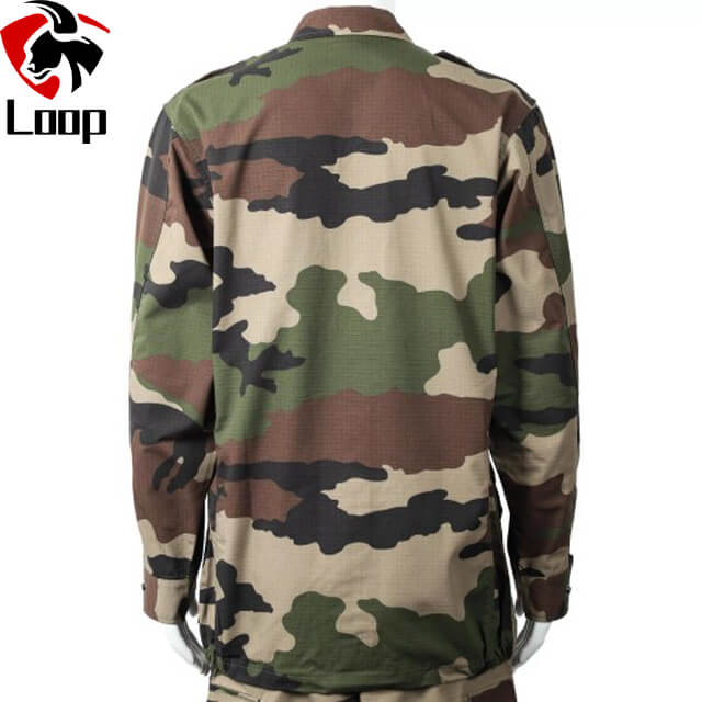 Rip Stop Cloth Camouflaged Jacket And Pant French Army F1F2 Military Uniforms