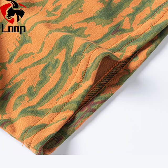 Camouflage Customized Summer Cotton Polyester Blend Breathable Round Neck Loose Short Sleeved Shirt Physical Fitness Training Suit