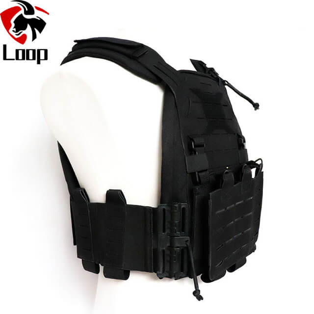 New Design Laser Cut Protection Army IIIA Police Black Tactical Bulletproof Vest