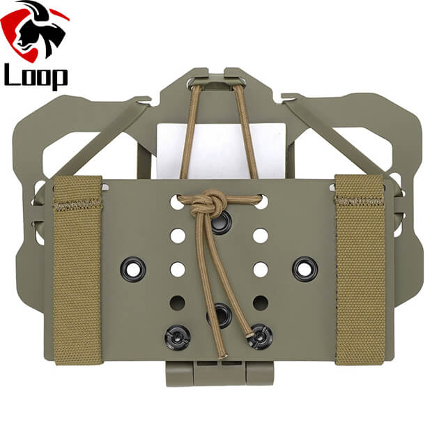 Tactical Alloy Navigation Board Molle Mount Mobile Phone Board Carrier Tactical Vest Universal Folding Mobile Phone Holder