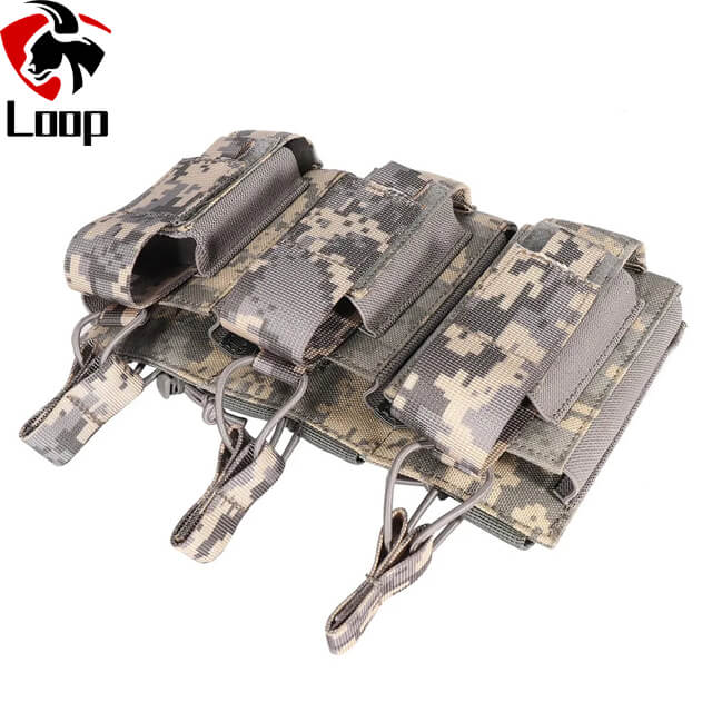 Nylon Molle Three Chamber Magazine Pouch Other Police Hunting