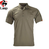 Outdoor Tactical T Shirt Men′ S Sports Sweaty Moisturizing Function Fast Dry Clothing Elastic Leisure Lapel Speed Dry Short Sleeves