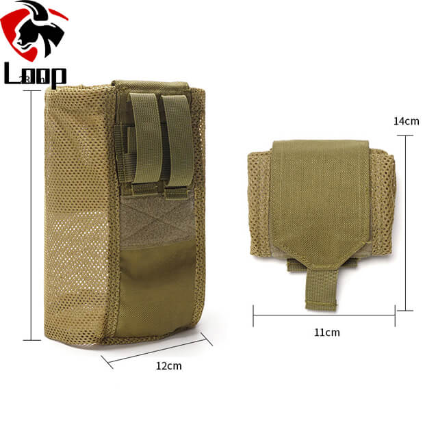 1000D Nylon Molle Garbage Storage Bag Hip Pouch-style Tactical Folding Grid Tactical Recovery Bag