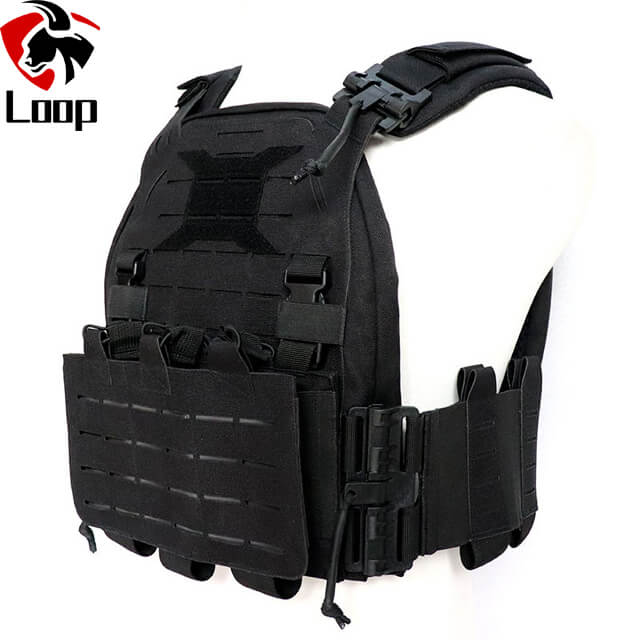 New Design Laser Cut Protection Army IIIA Police Black Tactical Bulletproof Vest