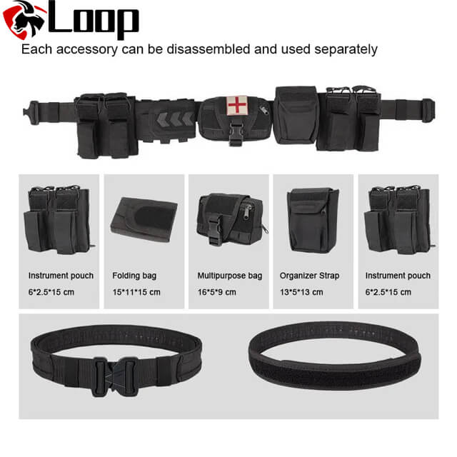 Patrol Outdoors Police Task Multifunctional Modularization Tactical Belt