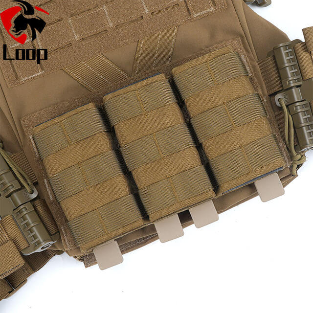 1000D Built In Splint 5.56 Adaptation MOLLE Tactics Three Chamber Clip Attached Tandem Bag