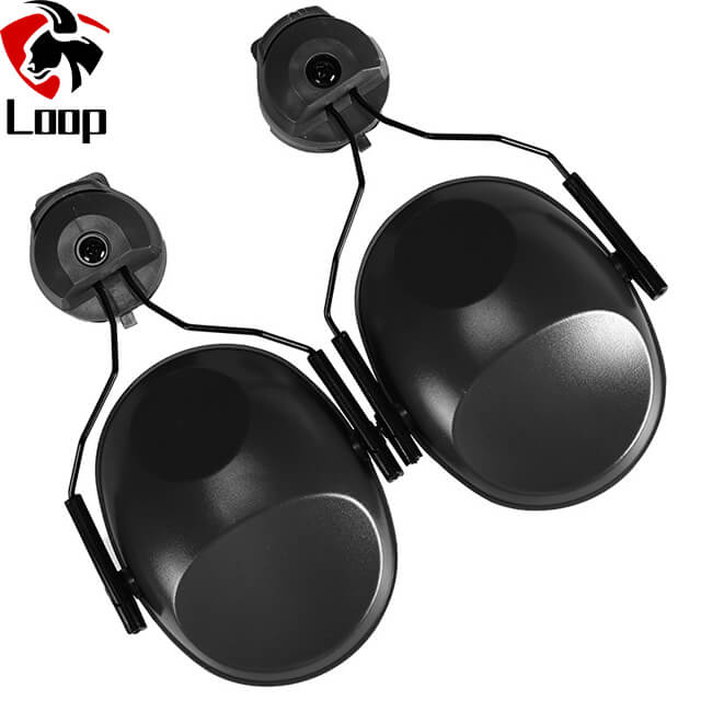 Cow Horn Headphone Stand Protection Fit for FAST Helmet Noise Reduction Professional IPSC Tactical Headphones