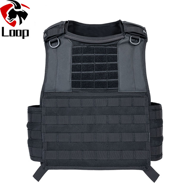 Black Overt Bullet-Resistant Vest for Army and Patrol Duty